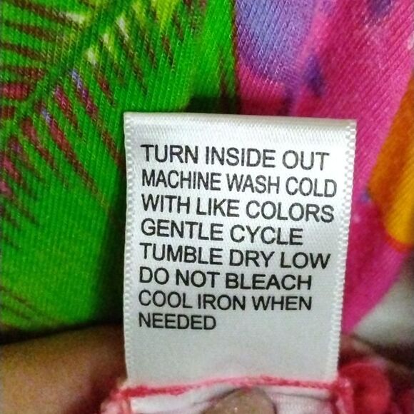 Palm Harbour Tropical three quarter sleeve side runch with drawstings size XL - Picture 6 of 7